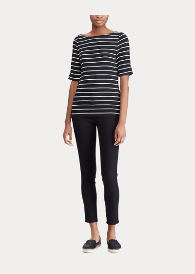 Women's Ralph Lauren Striped Boatneck Tops | 629048NPB